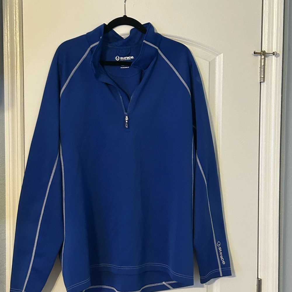 Sunice Men’s 1/4-Zip Pullover – XXL – Royal Blue – Performance Golf Layer